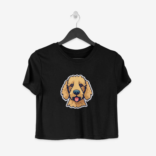Golden Pup Graphic Crop Top